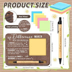 Kosiz 10 Set Wooden Sticky Note Holder Kit, Difference, Brown - Image 2