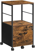 VASAGLE File Cabinet with Wheels, for A4, Letter Sized Documents by VASAGLEbySONGMICSHOME