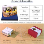 3D Calendar 2027,Creative 3D Memo Pad Time Piece Calendar 2027 Tear Away Paper Sculpture Magic Castle Multi-Color DIY Art Note - Image 6