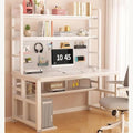 Pegboard Wall Organizer Panels.Modern Industrial Computer Desk with Storage Shelves & Pegboard - Stylish Home Office Workstation for Study, Writing, and Productivity，（White，47in） by Unknown