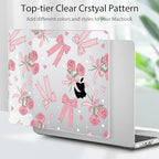 Tuiklol for 2026 2025 2024 2023 MacBook Air 15 inch Case Model M5 A3448 M4 A3241 M3 A3114 M2 A2941 Hard Shell Case for MacBook 15.3'' Cover, Bow & Rose - Image 3