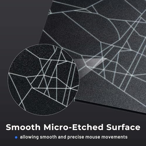 XVX Glass Mouse Pad for Gaming, Black Spider Webs Hard Gaming Mousepad, Professional Large Mouse Mat 16.2" x 12.2", Special Glass Surface with Improved Precision and Speed - Image 4