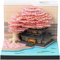 3D Memo Pad Tree Model Colorful 3D Sticky Notes Paper Notes,3D Art Notepad with Pen Holder LED(Pink Marriage Tree) by SIWEME