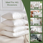 TOPGREEN Organic Feathers Down Lumbar Pillow Insert 14x36, White - Image 4