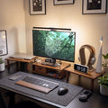 Dual Monitor Stand Riser with Drawer for Desk Laptop by Rocdeer