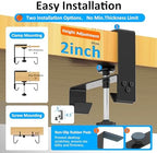 Under Desk Cable Management Tray - Under Desk Cord Management - Clamp/Screw Mount - Fabric Wire Management - Cable Raceways Tray Cord Hiders for Office/Home (Black, 35.8"×5.6") - Image 3