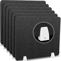 Henoyso 6 Pack Clamp-On Desk Privacy Panels, Acoustic Felt 20×24 Inch,Black by Henoyso