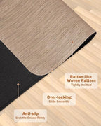 Blvornl Office Chair Mat for Hardwood Floor, 50"*63" Desk Computer Chair Mat for Hard Wood, Large Anti-Slip Hard Floor Protector for Rolling Chair, PVC Desk Rug for Office Red Brown - Image 3