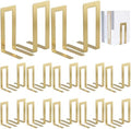 Chunful Metal Bookends, 12 Pcs, Gold, Square by Chunful