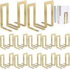 Chunful Metal Bookends, 12 Pcs, Gold, Square by Chunful