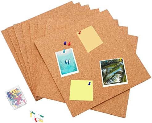 SUNGIFT Cork Board 12"x12" -12 Pack Square Decorative Cork Tiles 1/4" Thick - Image 4