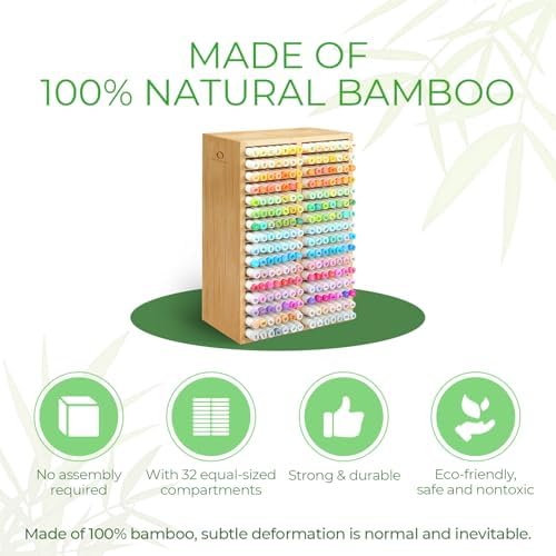 Ohuhu Bamboo Marker Organizer Hold 224 Markers for Honolulu Oahu Series - Image 4