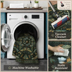 Dark Green Vintage Insect Office Chair Mat 4'x5', Decorative Desk Rug for Hardwood Floors, Washable Non Slip Low Pile Computer Chair Rug, 48"x60" Floor Protector for Home Office - Image 6