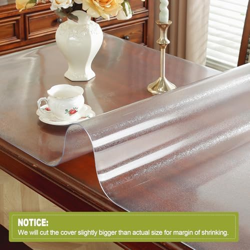 OstepDecor 20x48 in Frosted Table Protector, Plastic Table Cover 2mm Thick - Image 4