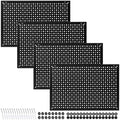 4 Pack Heavy Duty Steel Pegboard Garage Organization Panels,Universal 1/8 and 1/4 Pegboard Accessories,Suitable for Tool Storage,Garage Storage etc. (Black, 16X10.5) by Daanxw