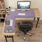 Vyaaa L Shaped Desk Mat Mouse pad, (39"+ 39") x 13" Corner Desk Mat, Purple - Image 5