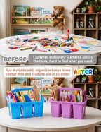 6 Pack Classroom Caddy Organizer with Handle, Table Caddy Classroom - Image 6