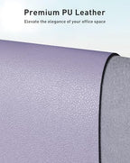 Aothia Faux Leather Desk Mat - Large Mouse Pad, Non-Slip PU Leather Blotter, Waterproof Writing Surface for Office and Home (Lavender, 63" x 24") - Image 2