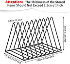 Shimeyao 6 Pieces Metal Triangle File Holder Magazine Holders, Black - Image 2