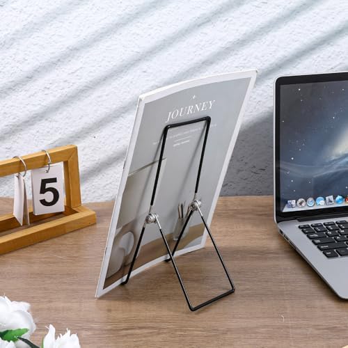 12 Pack Large Metal Book Stand, 9.2 Inch Adjustable Display Holder Easel Collector Stand for Home Office Books Magazine Frames Comic Plates Album CD - Image 4