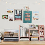 NUTIKAS Desk Shelves Desktop Organizer Shlef - Pink Office Organization for Top of Desk Organizers and Accessories Corner Bookshelf Table Top Shelving Small Hutch Decorations for Office - Image 2