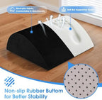 Foot Rest for Under Desk with 3 Heights, Foot Stool, Black - Image 3