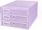 EXERZ Paper Sorter 3 Tier Drawers A4 / Multifunctional Desk Organiser/Letter Tray - Documents, Magazines, Notebooks and Letters - Light Purple - Image 5