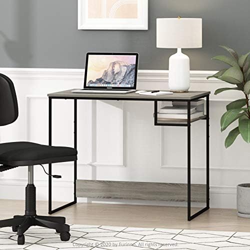 Furinno Moretti Lifestyle Study Desk, 35 Inches, French Oak Grey - Image 2