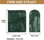 Koville Indian Natural Marble Bookends for Shelves, 13LBS Non-Slip Book Ends, Heavy Duty Marble Book Holders Organizer, Bookshelf Apartment Decor for Movies/CD/Video Games(Indian Green) - Image 5