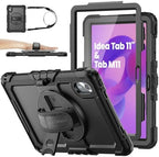 SEYMAC stock Tablet Case for Lenovo Idea Tab 11'' / M11 (TB336FU/TB330FU) 11 inch Drop-Proof Protection Cover with 360° Rotate Stand & Strap [Pen Holder] & Screen Protector 2025/2024, Black by SEYMACstock