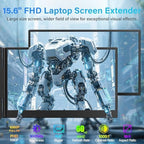 15.6" Laptop Screen Extender New Upgraded Ultra-Thin & Light, Triple Portable Monitor 1080P FHD IPS, USB-C/HDMI Plug & Play for 13-17.3" Laptop, Travel Monitor Extender for Windows/Mac/Chrome - Image 2