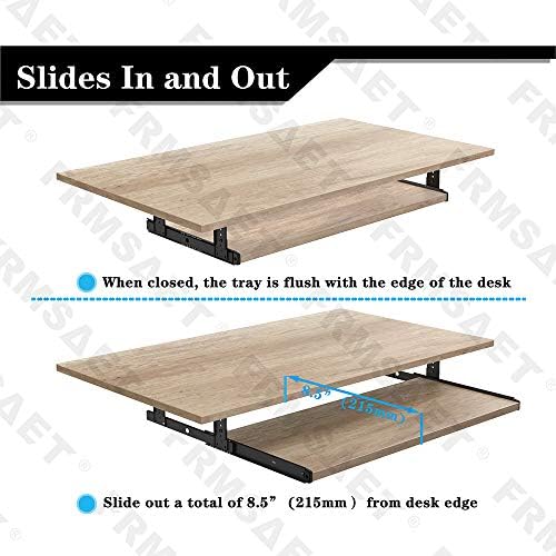 FRMSAET Office Product 20/24/30 inch Keyboard Drawer Tray(30 in, Burlywood) - Image 3