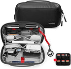 tomtoc Electronic Organizer Accessory Pouch for MacBook Charger, Cables, Power Bank, Hard Drive, Cords, Water-resistant Storage Bag with Removable Card Slots for USB Adapter, Memory Card, Black by tomtoc