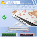 May Chen for 2026 MacBook Pro 14-inch M5 M4 M3 M2 M1 Pro/Max Chip, Release 2026 2025-2021, Model A3427 A3426 A3434 A3112 A3401 A3185, Plastic Hard Shell with Keyboard Cover, Cute Teddy Bear - Image 2