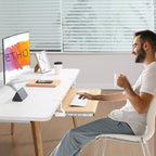 ETHU Under Desk Keyboard Tray with Metal Slide Rail, 26.8x11.8", Oak - Image 2