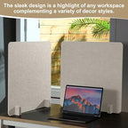 6 Pcs Acoustic Desk Divider Partition Privacy Panel 24 x 24",Light Camel - Image 5