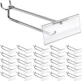 Thyle 50 Pcs Metal Scan Hook with Label Holder for 1/8" to 1/4" Pegboard, Peg Board Hooks with Price Tag, Pegboard Wall Accessories, Metal Hooks for Home Garage Retail Display Supplies (8 Inch) by Thyle
