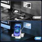 25W 3 in 1 Wireless Charging Station for Apple&Samsung, Desk Night Stand - Image 6