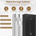 Polup 86" Tall Metal Kitchen Pantry Storage Cabinet with Doors and Shelves - Image 4