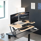 VIVO Real Bamboo 42 in Standing Desk Converter, DESK-V000VLO - Image 2