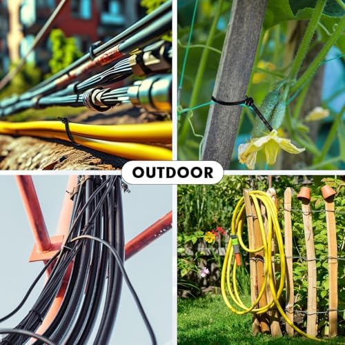 KAMOTA 16 Inch Black Nylon Zip Ties, 1500 Pack Self-Locking 50lb Tensile - Image 6