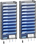 OUTWOLF 2Pack 12 Tier Hanging Wall File Organizer with Hooks, Vertical Wall Mount File Folder Holder, Paper Document Mail Organizer for Office by OUTWOLF