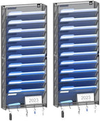 OUTWOLF 2Pack 12 Tier Hanging Wall File Organizer with Hooks, Vertical Wall Mount File Folder Holder, Paper Document Mail Organizer for Office by OUTWOLF