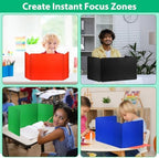 24 Pcs Colorful Desk Dividers for Students, Waterproof Durable Plastic Testing Dividers Privacy Folders for classroom, Easy to Clean, Desk Privacy Panel Classroom Shield Folder Boards Teacher Supplies - Image 6