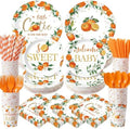 450 Pcs Tableware Set, Serve 50, Orange, Little Cutie Baby Shower by Unknown