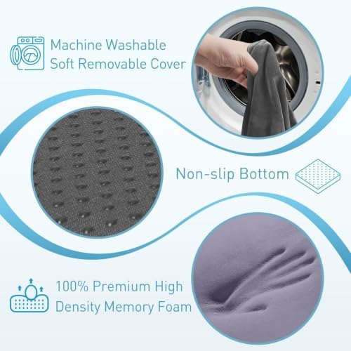 BlissTrends Extra Thick Seat Cushion for Office Chair & Car Seat, LightGrey - Image 3