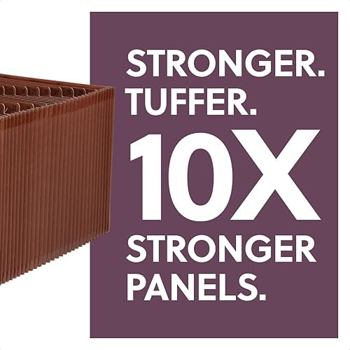 Smead Tuff Accordion File Organizer, Office Supplies, Daily 1-31 Desk Organizer, Letter Size, Premium Vegan Leather, Office Desk Accessories (73785) - Image 2