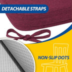 AAAAAcessories Chair Cushions for Dining Chairs, 17 x 16 x 2 in, Set of 2 - Image 5