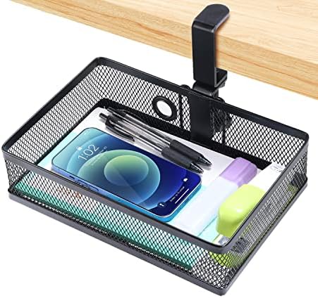 ROSYLINE Under Desk Storage Basket Hanging Drawer Tray, Clamp On Organizer by ROSYLINE