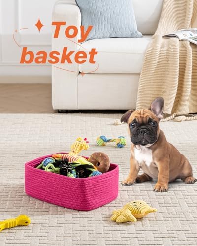 KALLAX Small Woven Storage Basket for Organizing, 13.5x9.5x5 inches, 3 Pack - Image 5